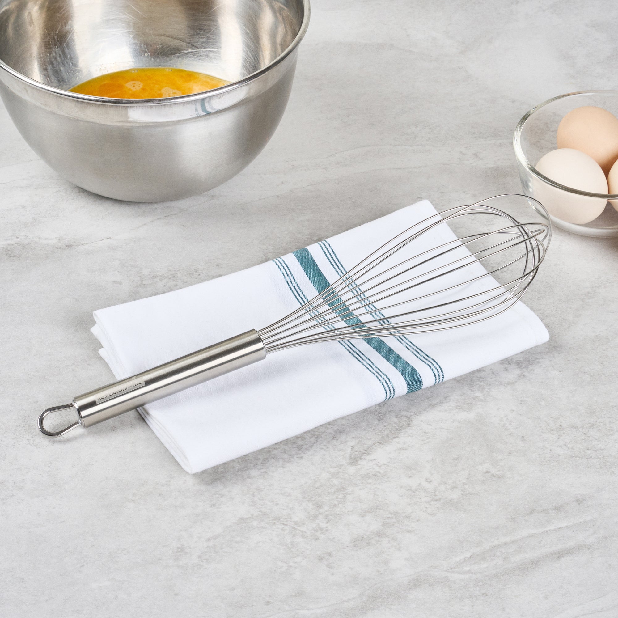 German Standard Stainless Steel French Whisk - 12 1/2'' - 1 count box