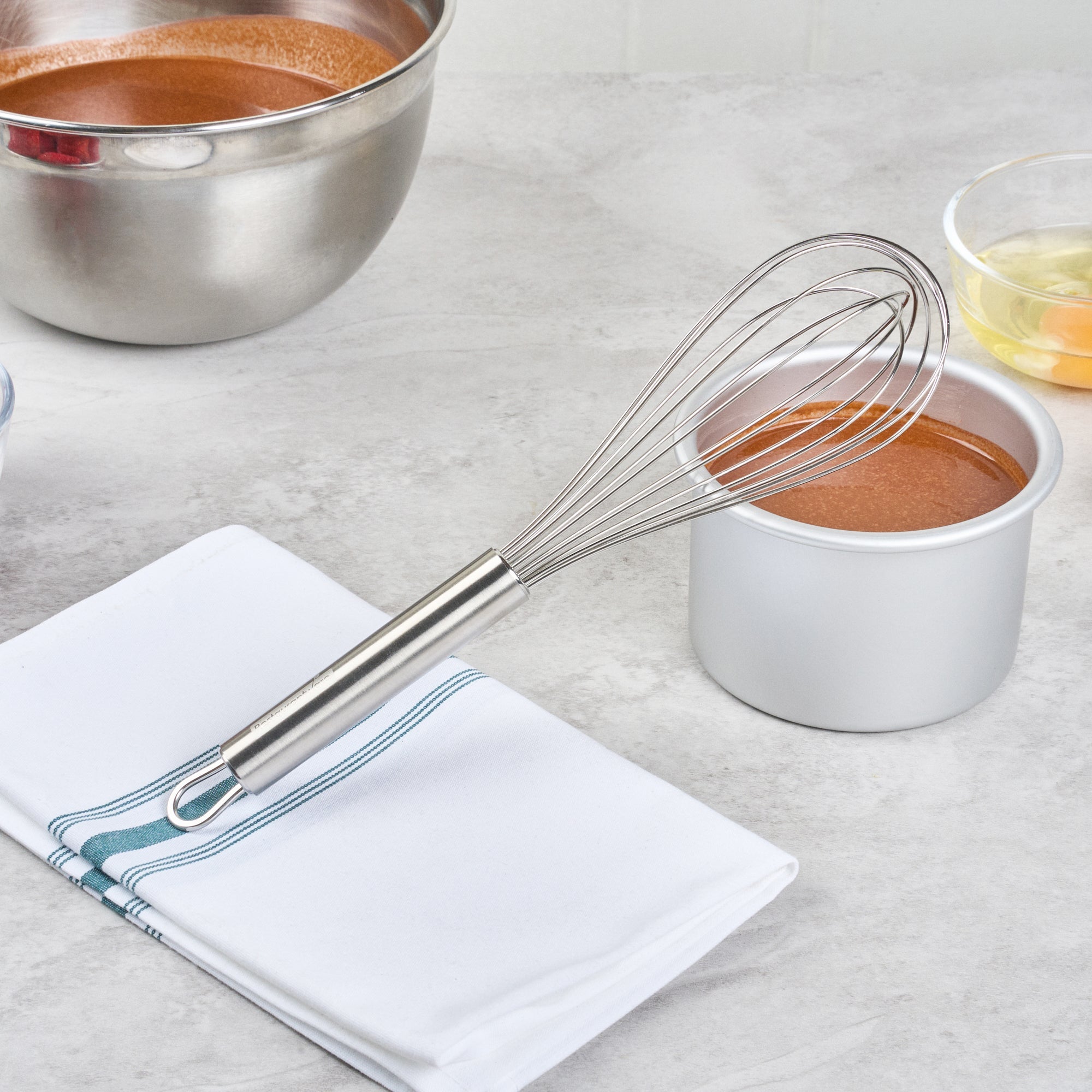 German Standard Stainless Steel French Whisk - 10 3/4'' - 1 count box
