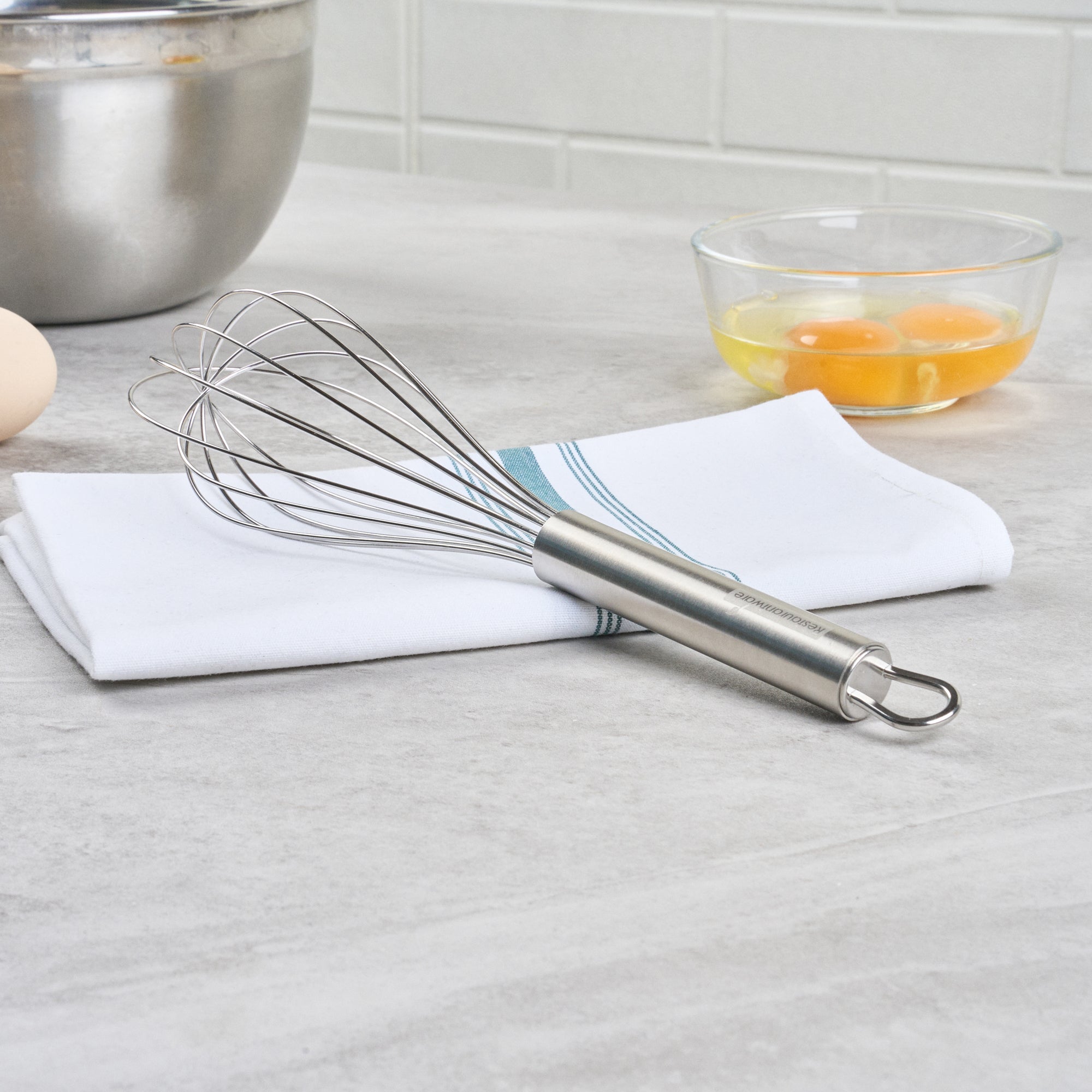 German Standard Stainless Steel French Whisk - 10 3/4'' - 1 count box