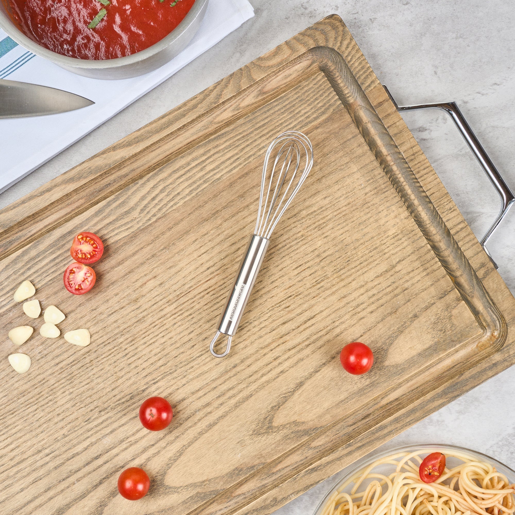 German Standard Stainless Steel French Whisk - 7 1/4" - 24 count box