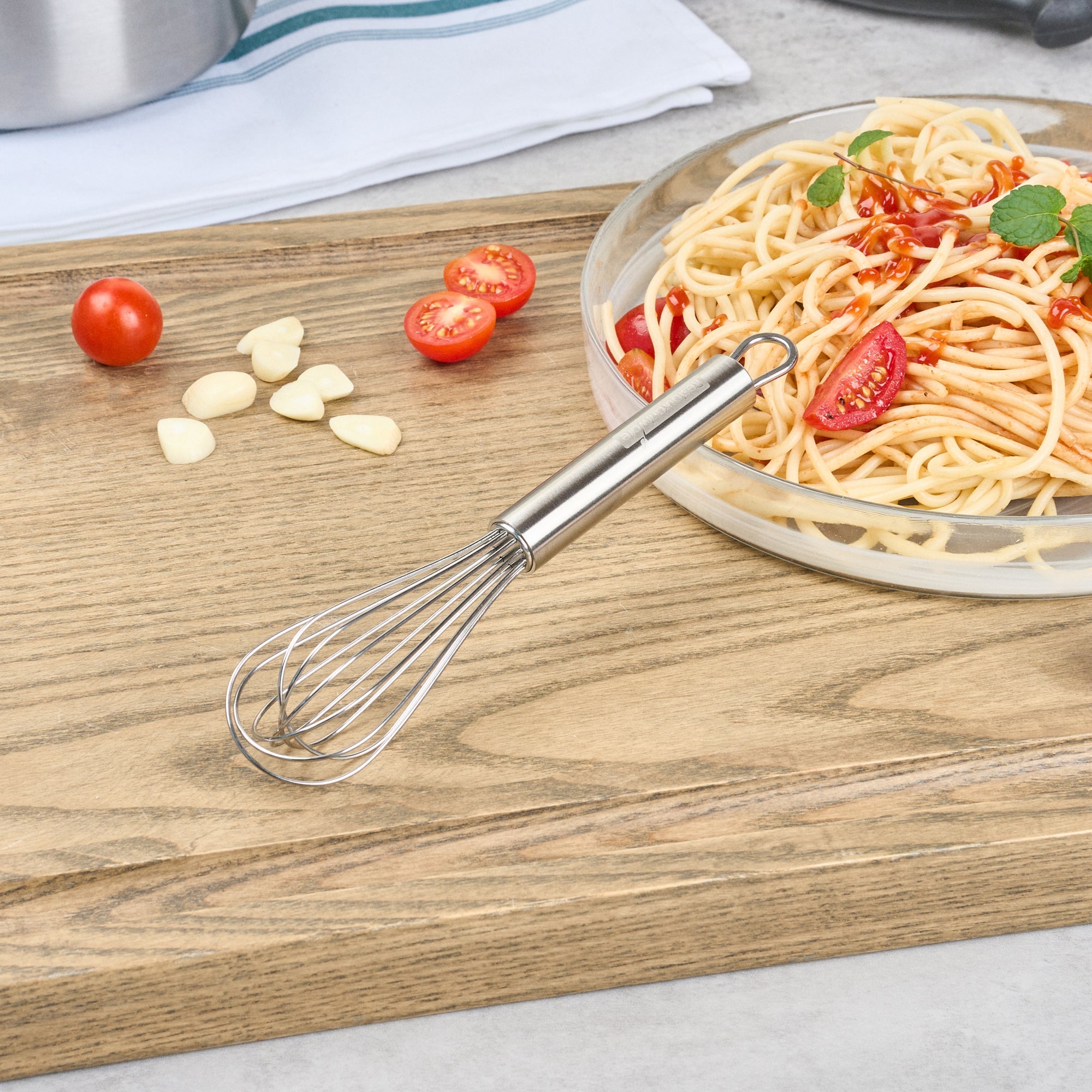 German Standard Stainless Steel French Whisk - 7 1/4" - 1 count box