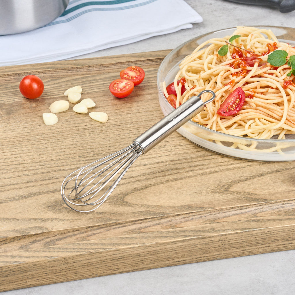 German Standard Stainless Steel French Whisk - 7 1/4" - 6 count box