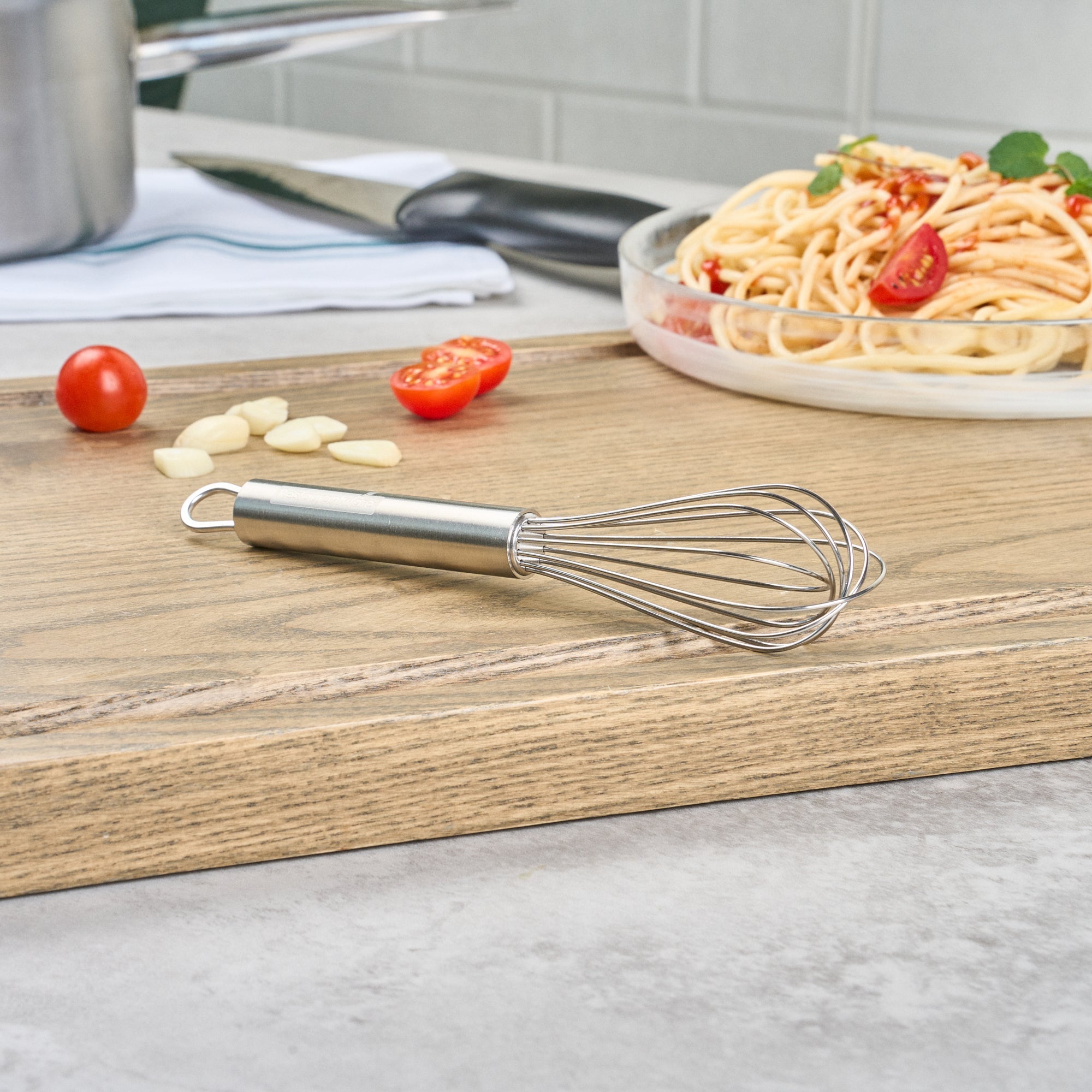 German Standard Stainless Steel French Whisk - 7 1/4" - 6 count box
