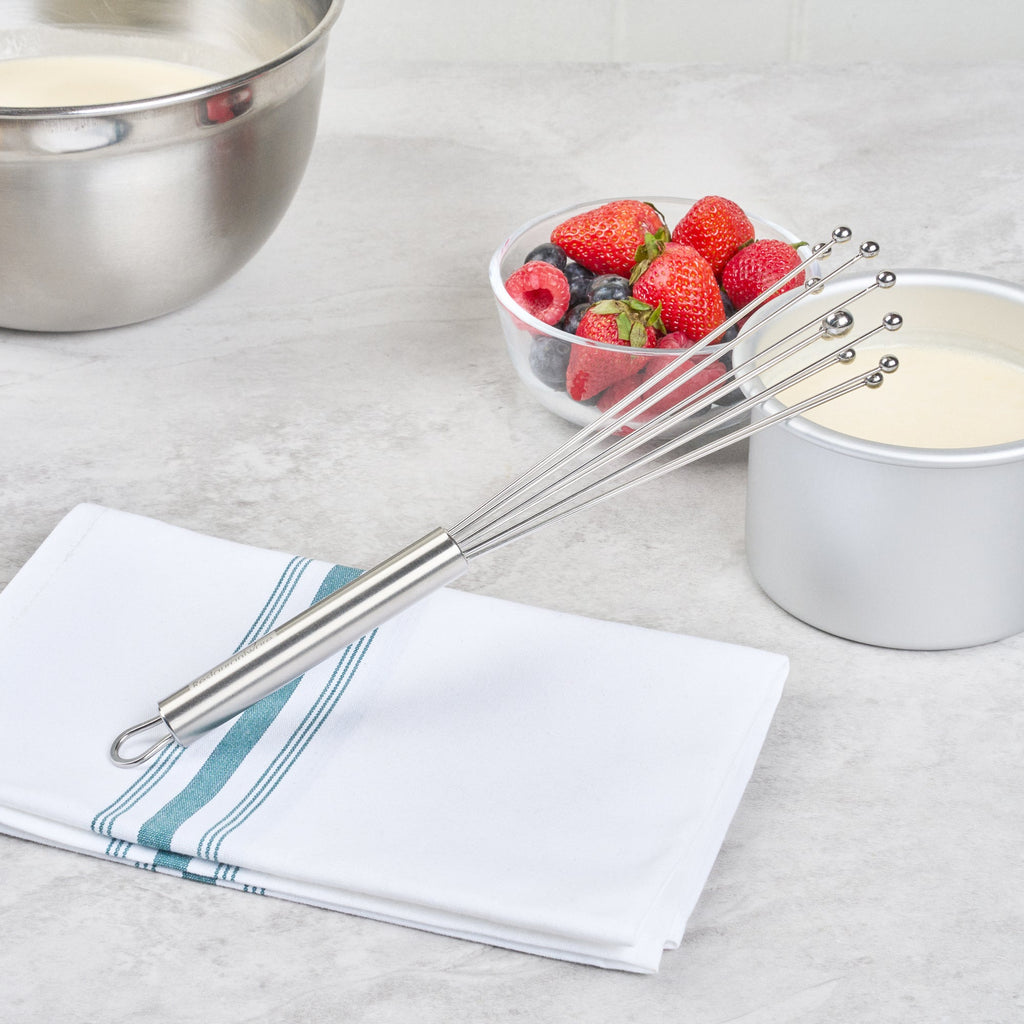 German Standard Stainless Steel Ball Whisk - 10 3/4'' - 6 count box