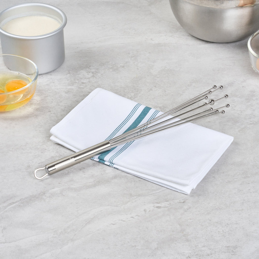 German Standard Stainless Steel Ball Whisk - 12 1/2'' - 24 count box