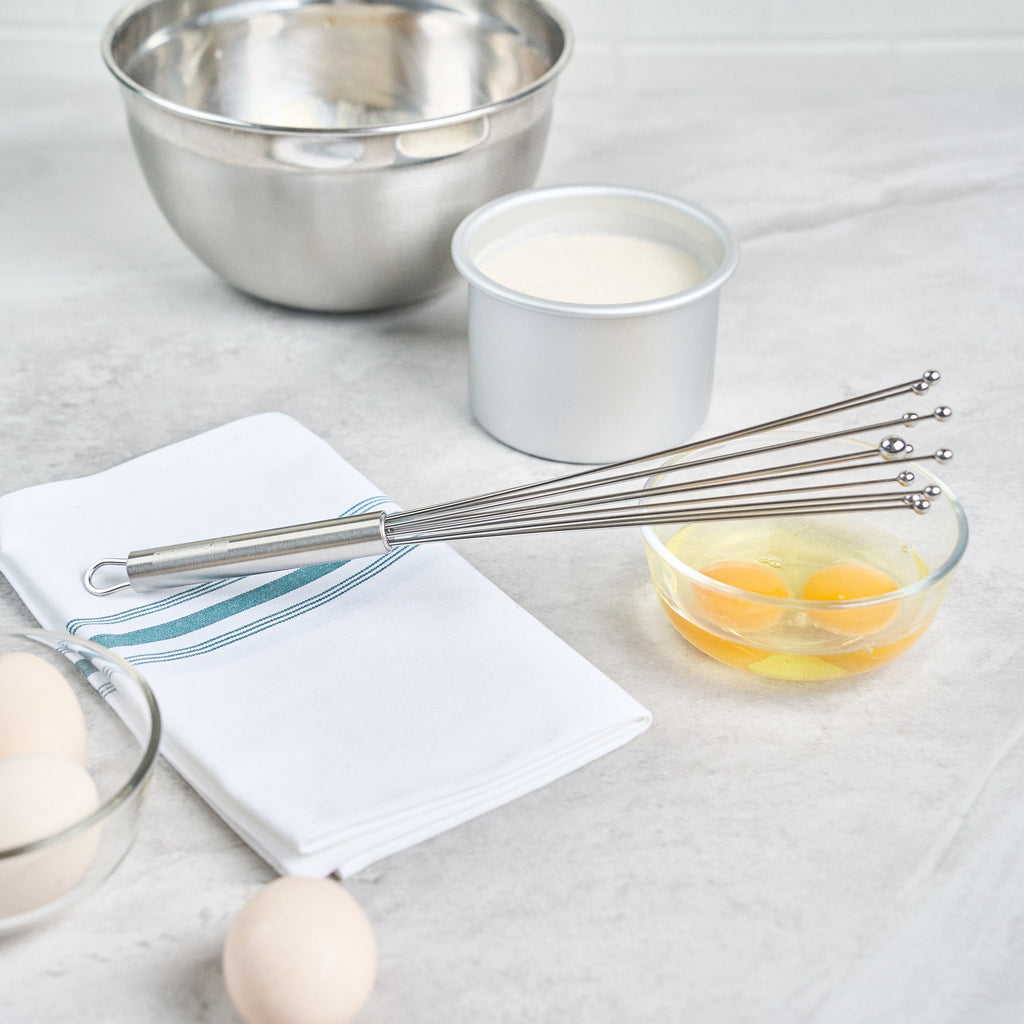 German Standard Stainless Steel Ball Whisk - 12 1/2'' - 1 count box