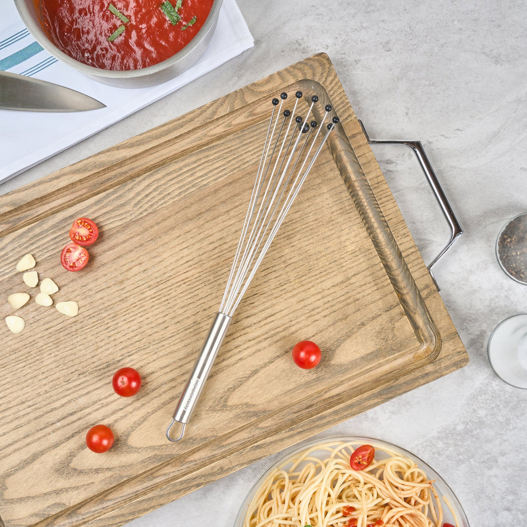 German Standard Stainless Steel Ball Whisk - with Silicone Tips - 12 1/2'' - 6 count box