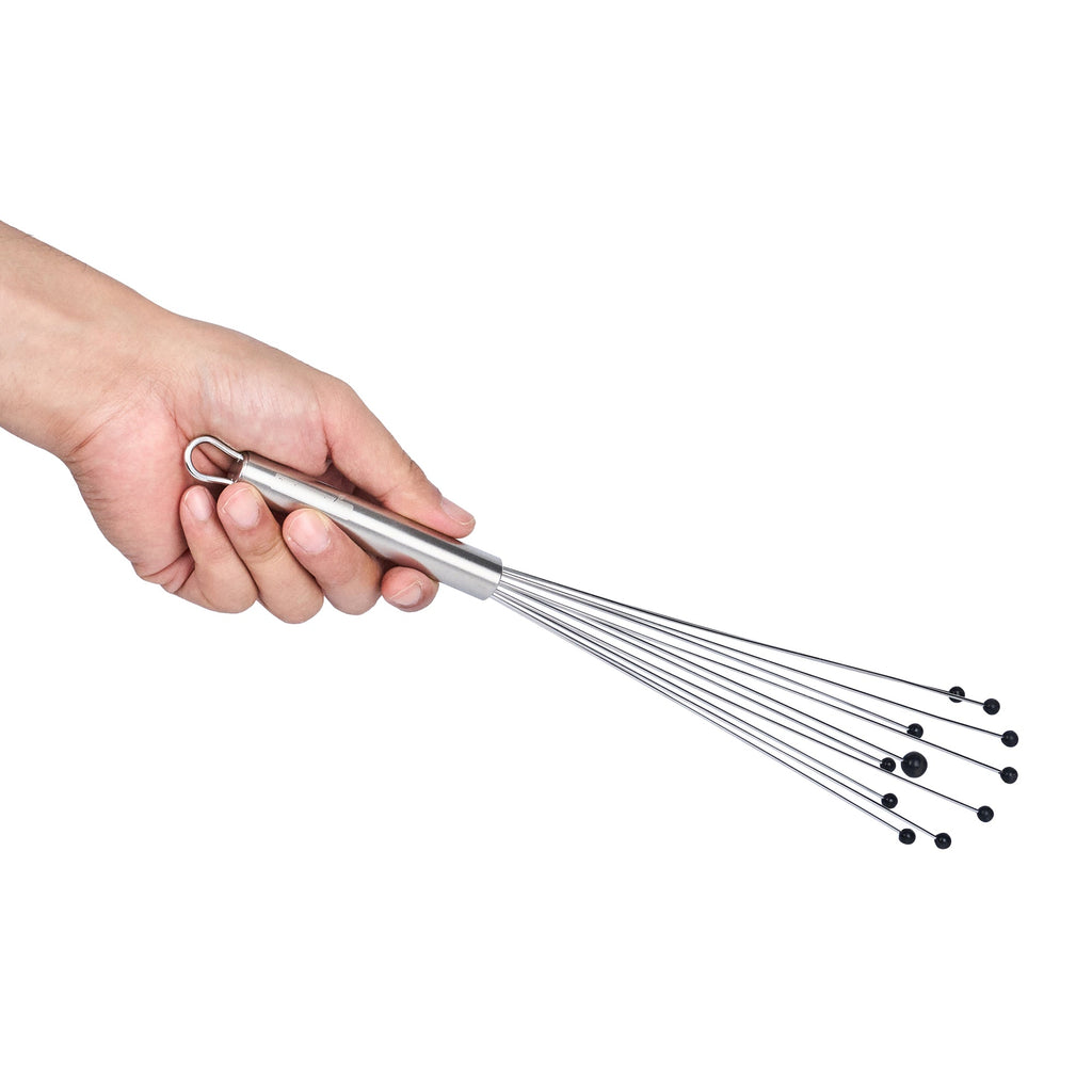 German Standard Stainless Steel Ball Whisk - with Silicone Tips - 12 1/2'' - 1 count box