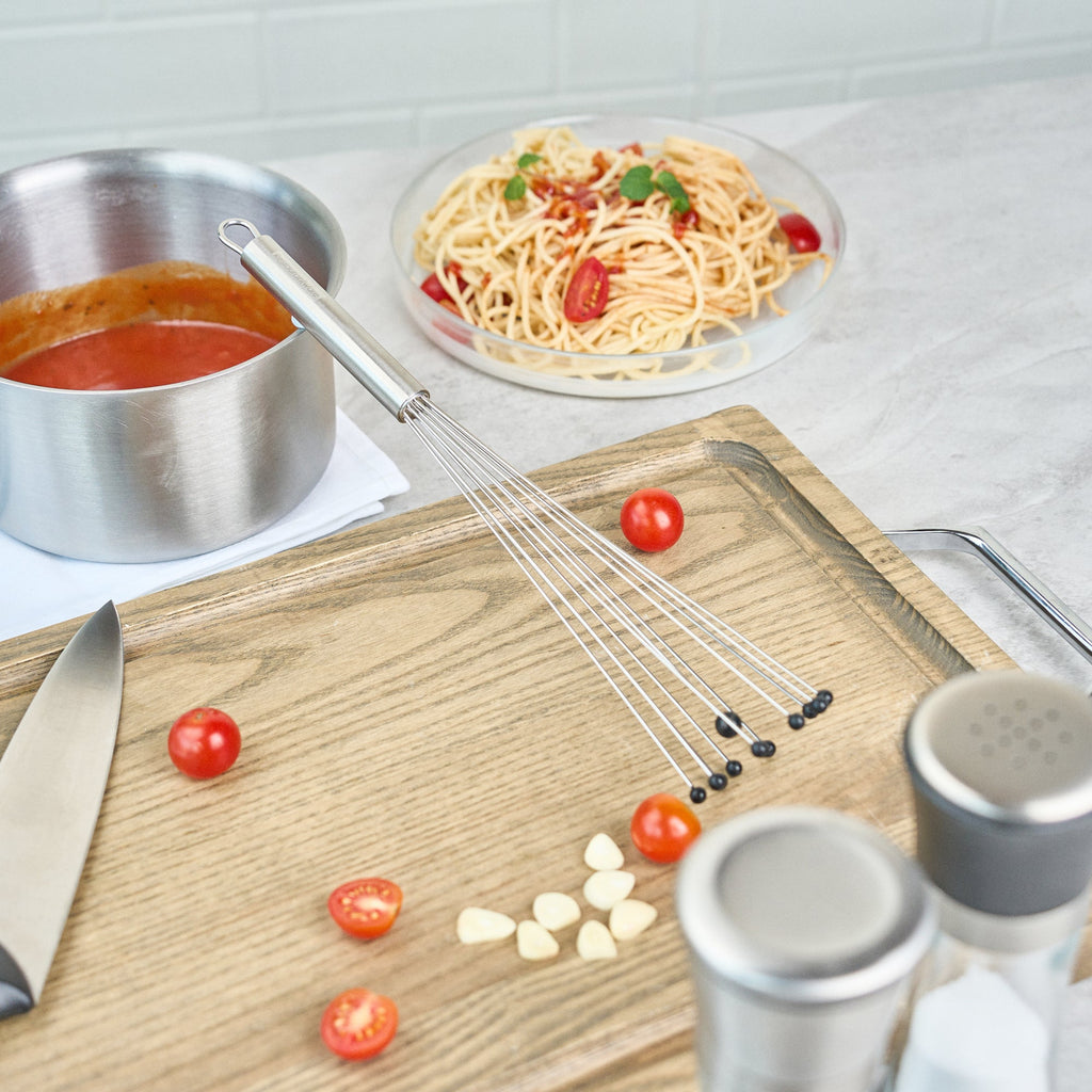 German Standard Stainless Steel Ball Whisk - with Silicone Tips - 12 1/2'' - 1 count box