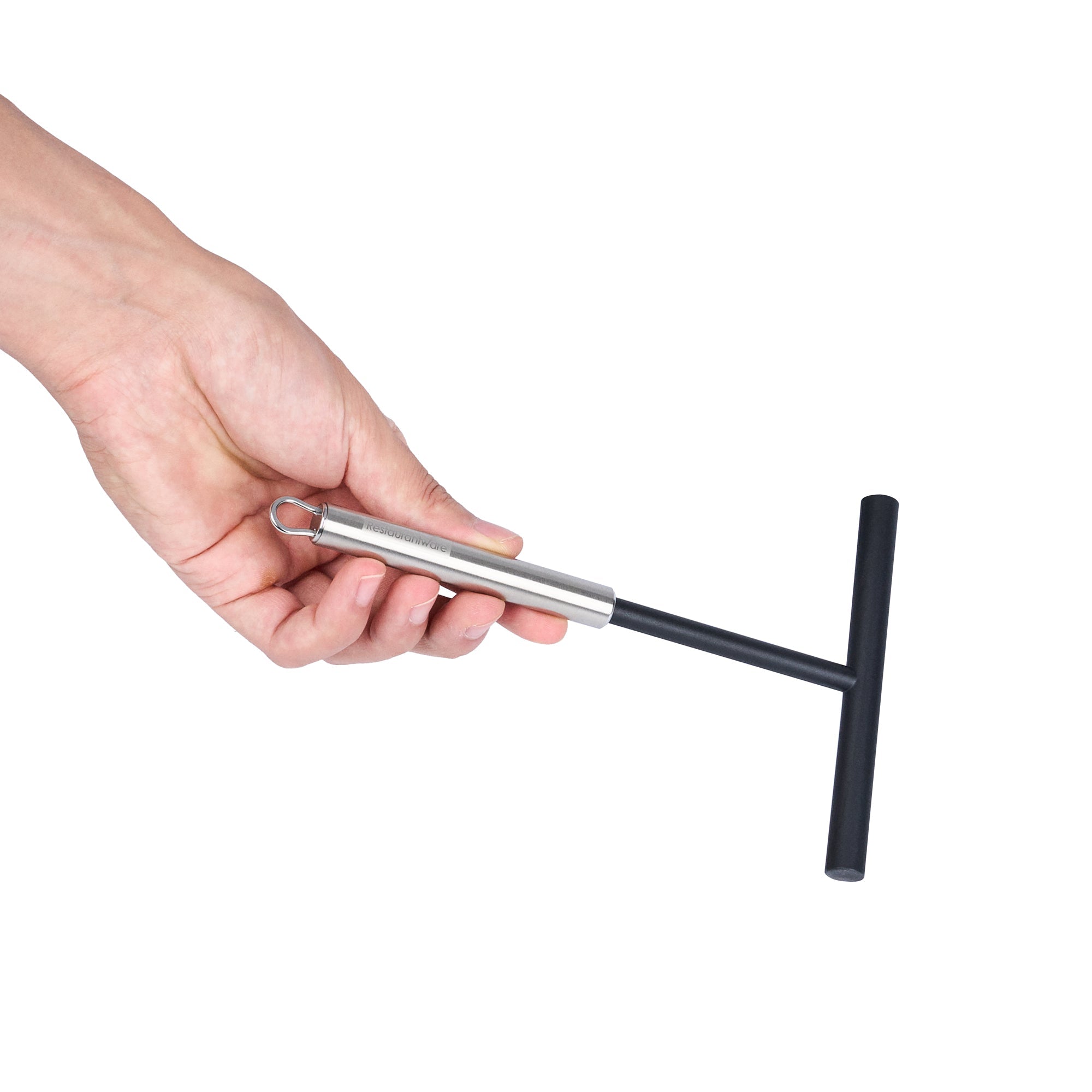 German Standard Black Nylon High Heat Crepe Batter Spreader - with Stainless Steel Handle - 7 3/4'' x 4 3/4'' - 24 count box