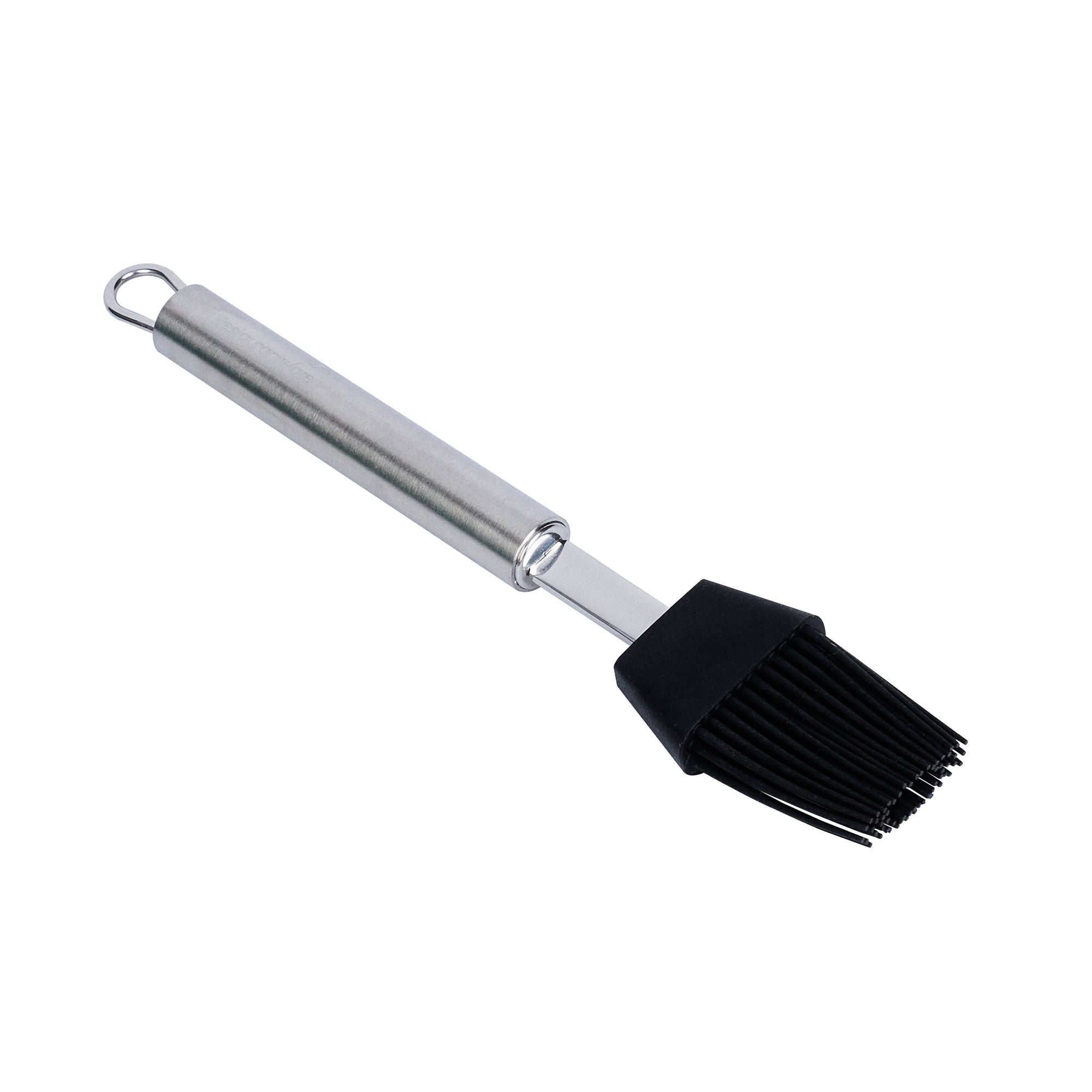 German Standard Black Silicone Pastry and Basting Brush - with Stainless Steel Handle - 7 3/4'' - 24 count box