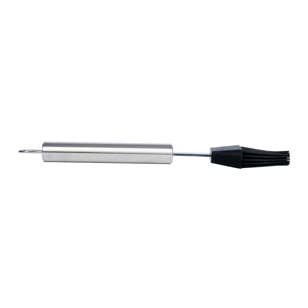 German Standard Black Silicone Pastry and Basting Brush - with Stainless Steel Handle - 7 3/4'' - 1 count box