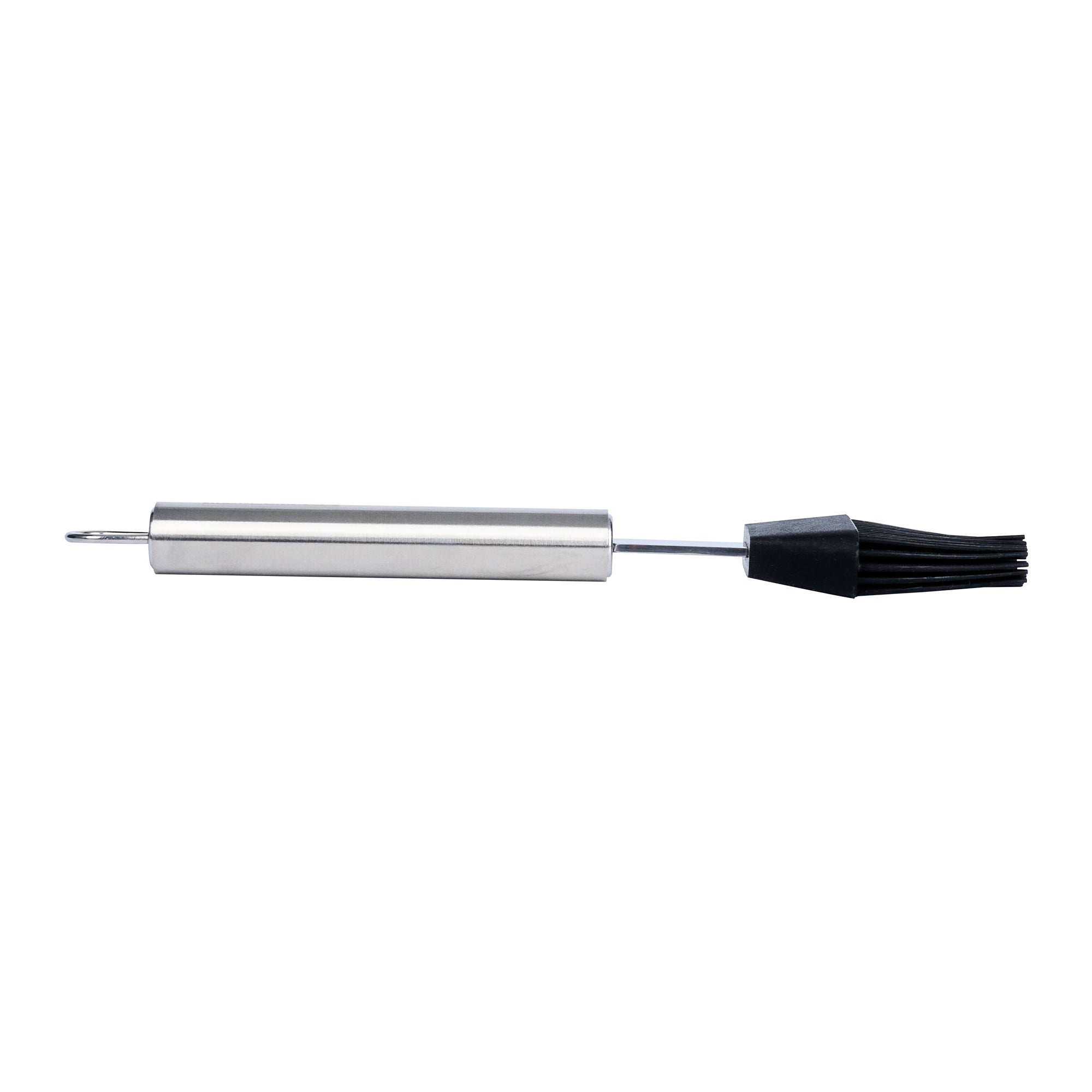 German Standard Black Silicone Pastry and Basting Brush - with Stainless Steel Handle - 7 3/4'' - 1 count box