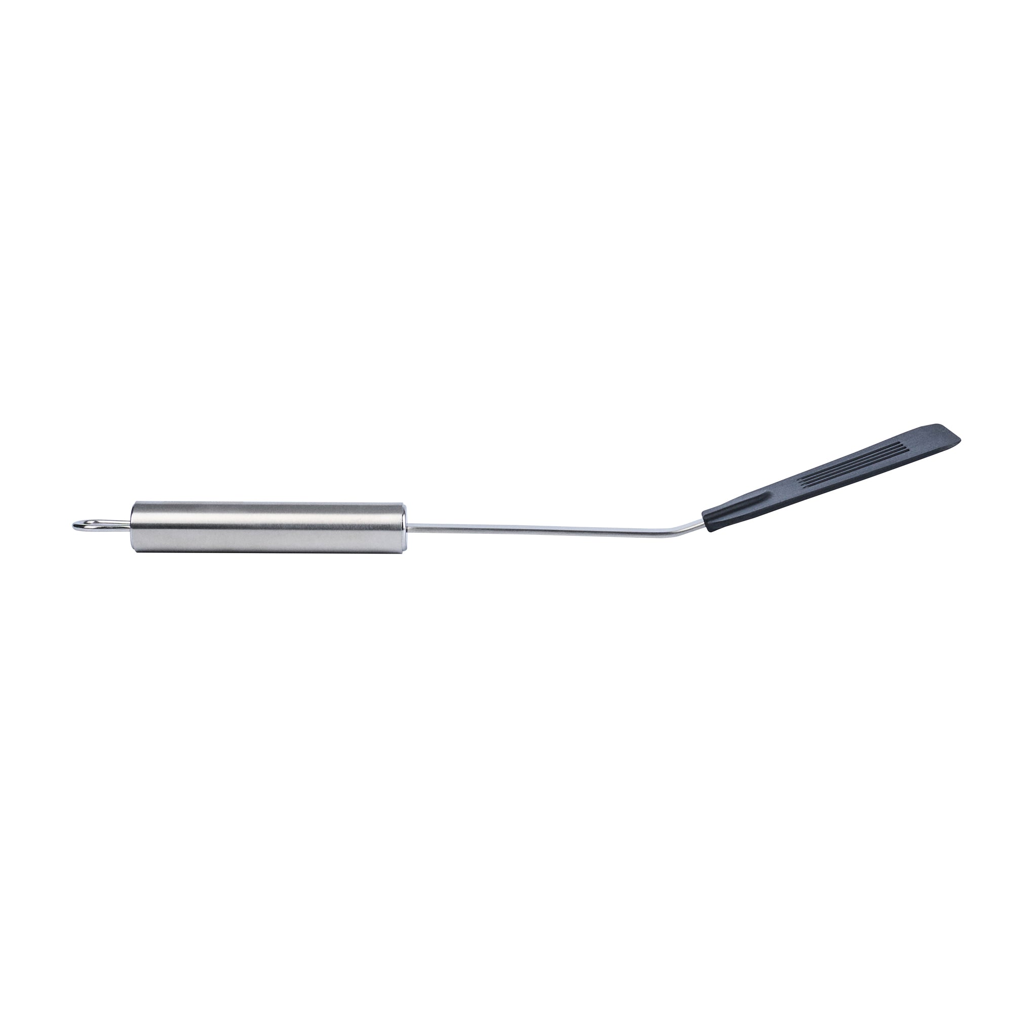 German Standard Black Nylon High Heat Slotted Turner / Spatula - with Stainless Steel Handle - 12 3/4'' - 1 count box