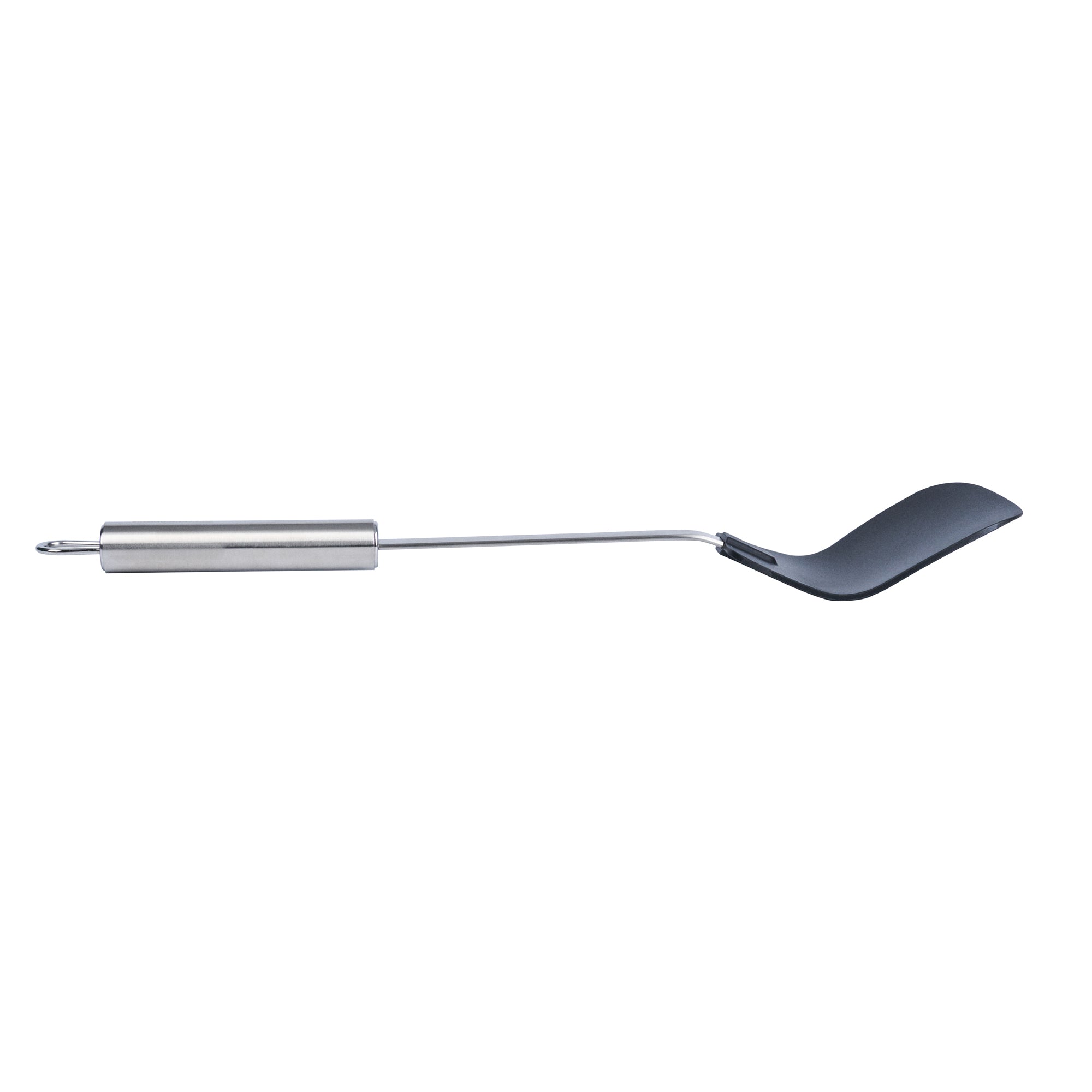 German Standard Black Nylon High Heat Wok Spatula - with Stainless Steel Handle - 14 1/4'' - 1 count box