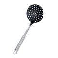 German Standard Black Nylon High Heat Skimmer - with Stainless Steel Handle - 12 3/4'' x 4 1/4'' - 36 count box