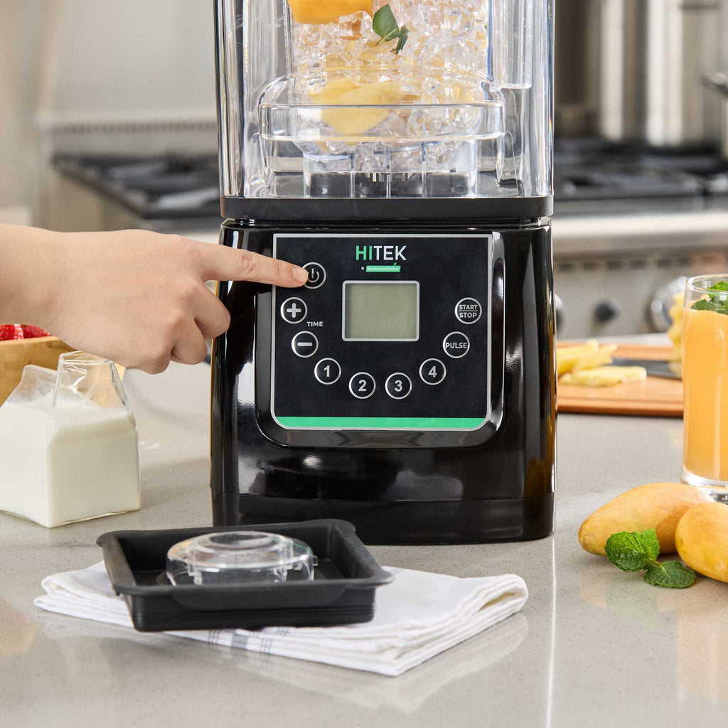 Hi Tek 3 HP Heavy Duty Commercial Blender - 48 oz Tritan Container, Sound Enclosure, Programmable Touchpad - 1 count box