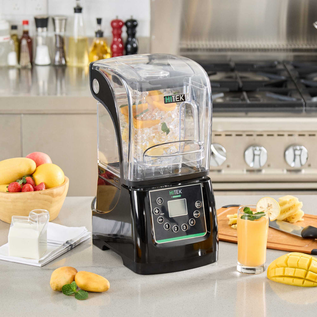 Hi Tek 3 HP Heavy Duty Commercial Blender - 48 oz Tritan Container, Sound Enclosure, Programmable Touchpad - 1 count box
