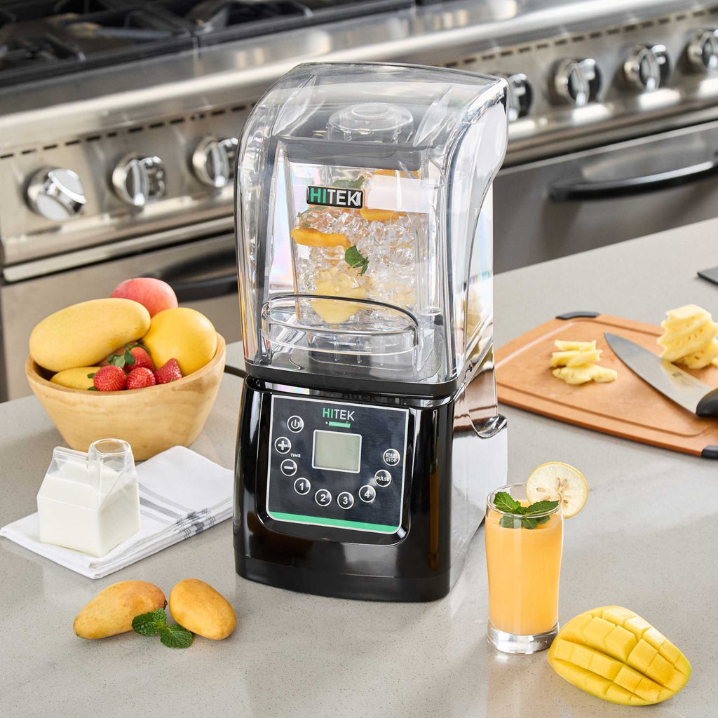 Hi Tek 3 HP Heavy Duty Commercial Blender - 48 oz Tritan Container, Sound Enclosure, Programmable Touchpad - 1 count box