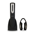 Bar Lux Black and Silver Electric Wine Opener - with Charging Base and Wine Foil Cutter - 1 count box