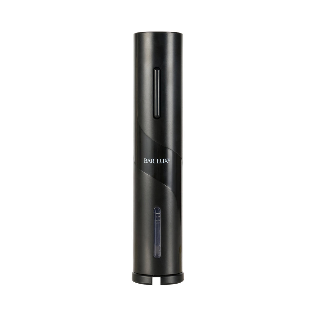 Bar Lux Black Electric Wine Opener - Battery-Operated, with Wine Foil Cutter - 1 count box