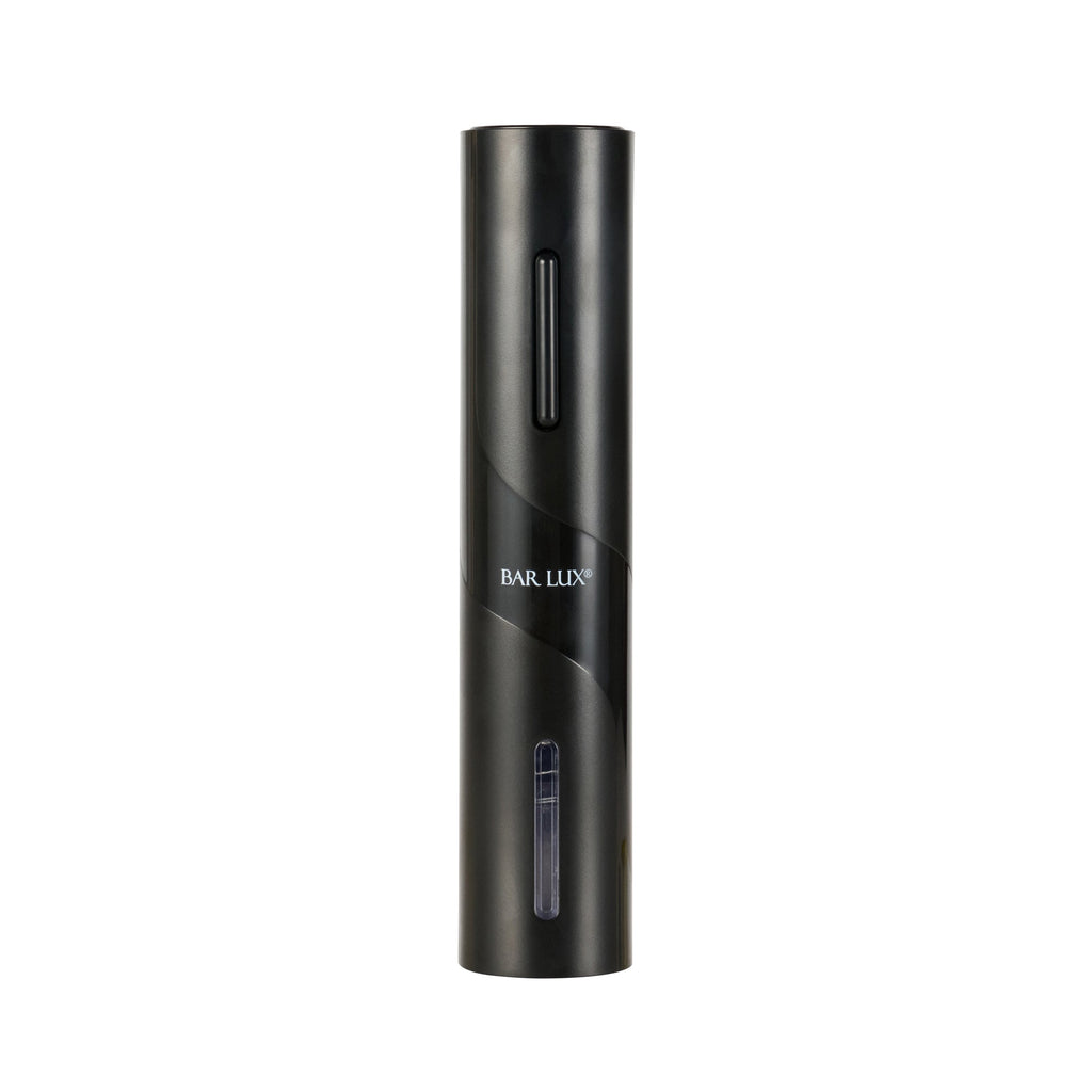 Bar Lux Black Electric Wine Opener - Battery-Operated, with Wine Foil Cutter - 1 count box