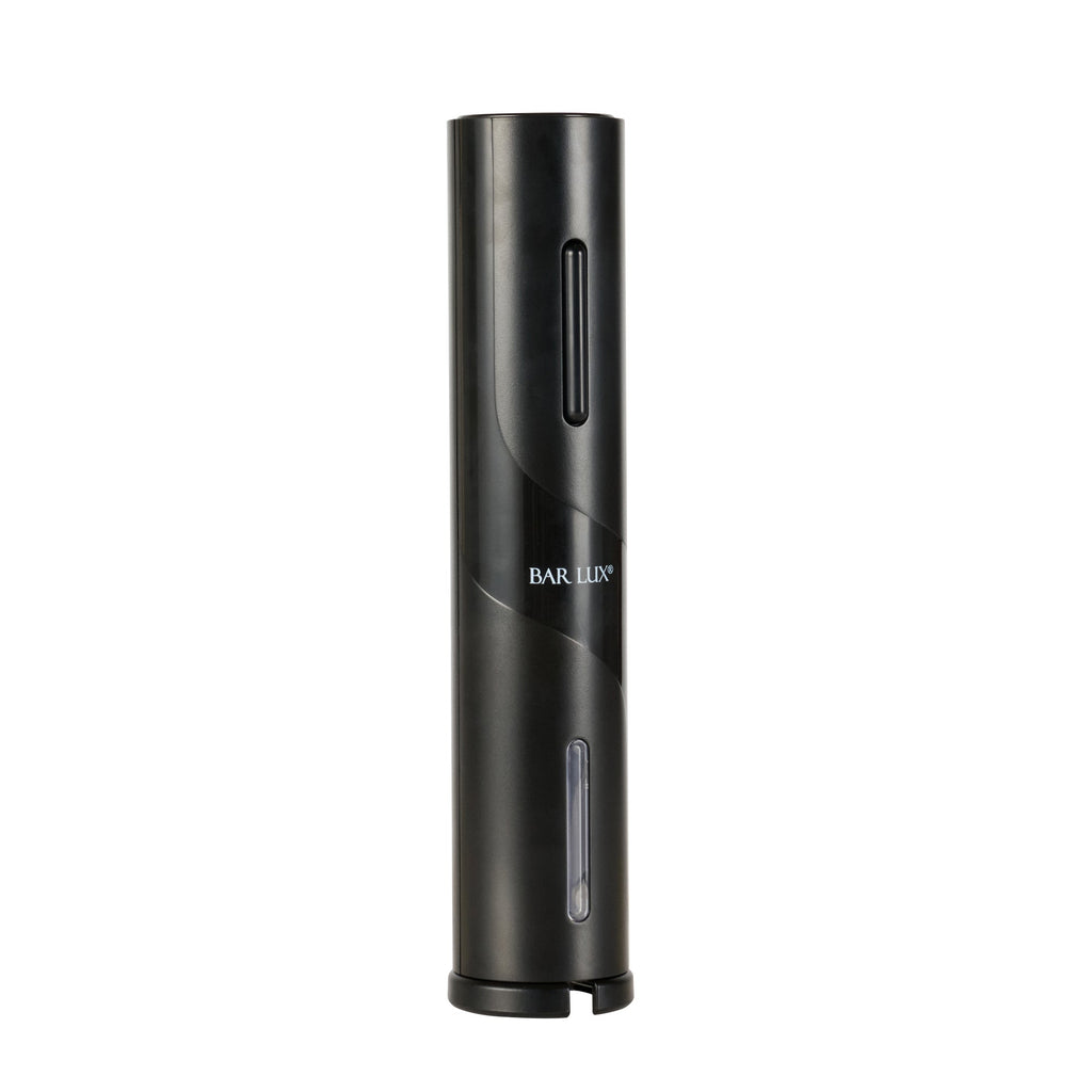 Bar Lux Black Electric Wine Opener - Battery-Operated, with Wine Foil Cutter - 1 count box