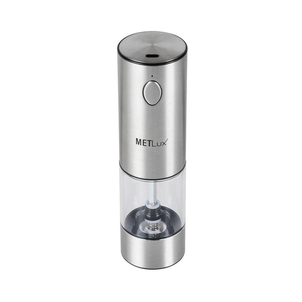 Met Lux Electric Salt or Pepper Grinder - Rechargeable, with LED Light - 2'' x 2'' x 7 1/2'' - 1 count box