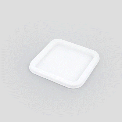 Met Lux Square White Plastic Food Storage Container Lid - Fits 2 and 4 qt - 10 count box