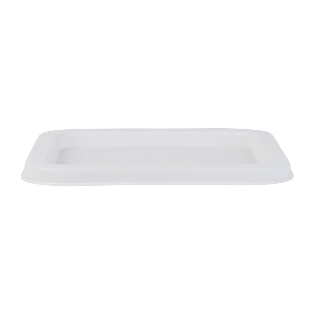 Met Lux Square White Plastic Food Storage Container Lid - Fits 2 and 4 qt - 10 count box