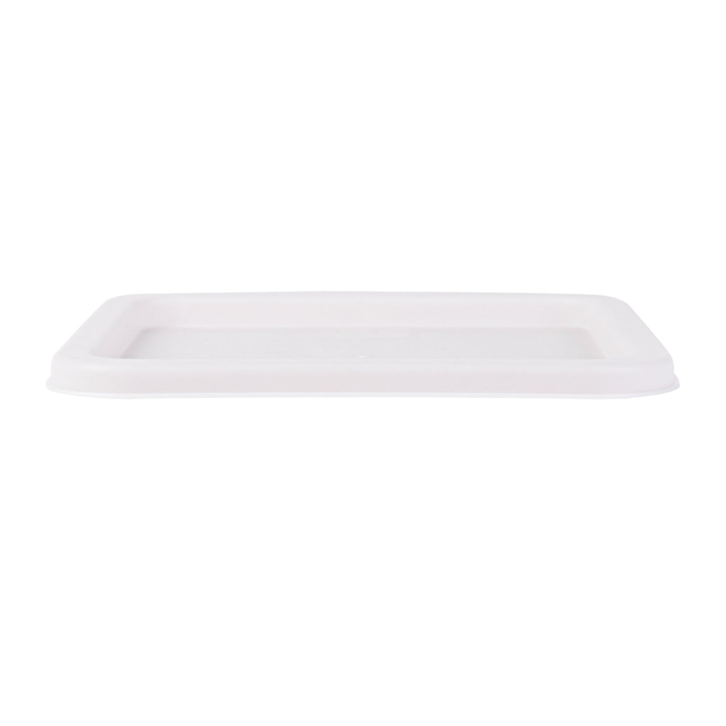 Met Lux Square White Plastic Food Storage Container Lid - Fits 6 and 8 qt - 1 count box