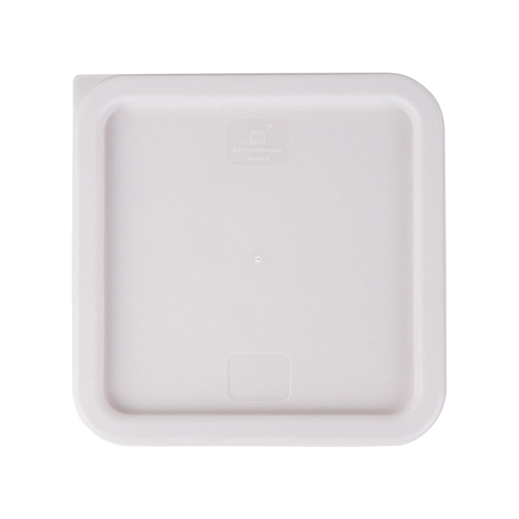 Met Lux Square White Plastic Food Storage Container Lid - Fits 6 and 8 qt - 1 count box
