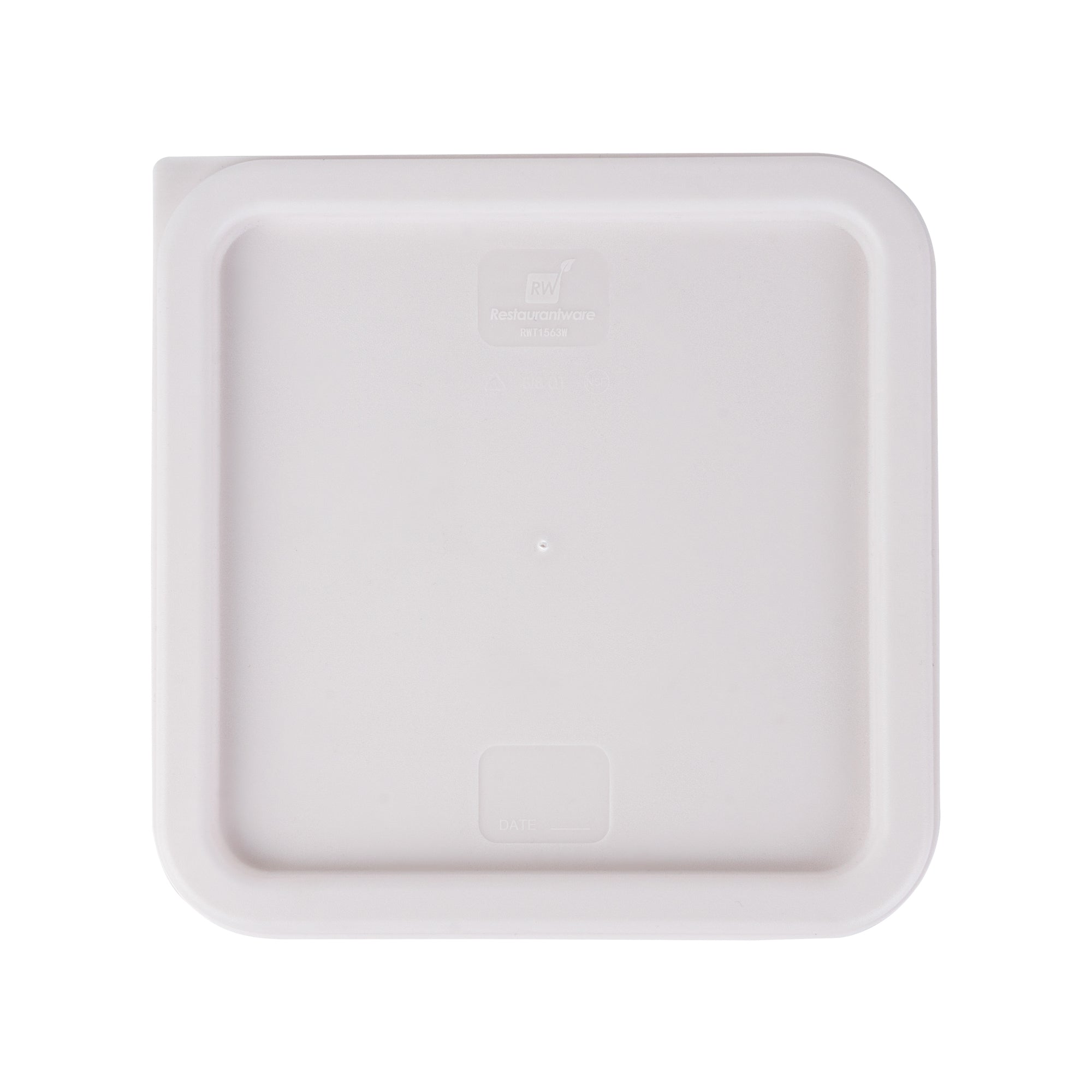 Met Lux Square White Plastic Food Storage Container Lid - Fits 6 and 8 qt - 1 count box