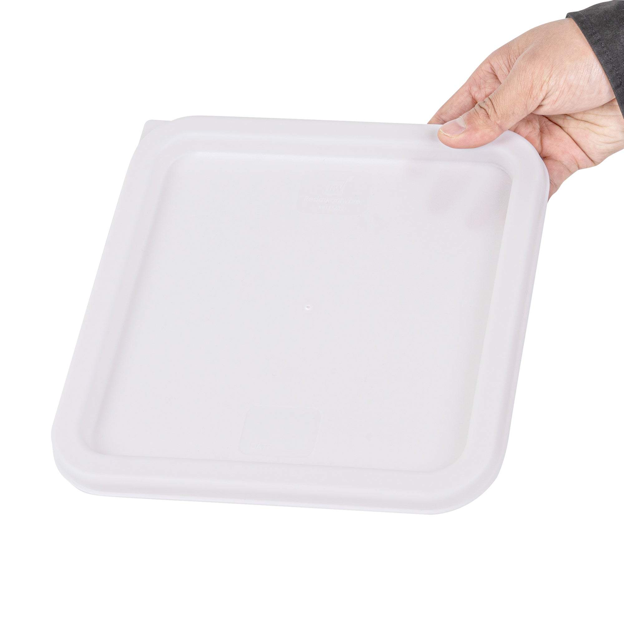 Met Lux Square White Plastic Food Storage Container Lid - Fits 6 and 8 qt - 10 count box