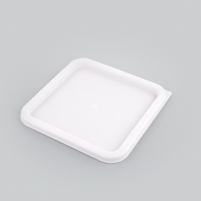 Met Lux Square White Plastic Food Storage Container Lid - Fits 6 and 8 qt - 10 count box