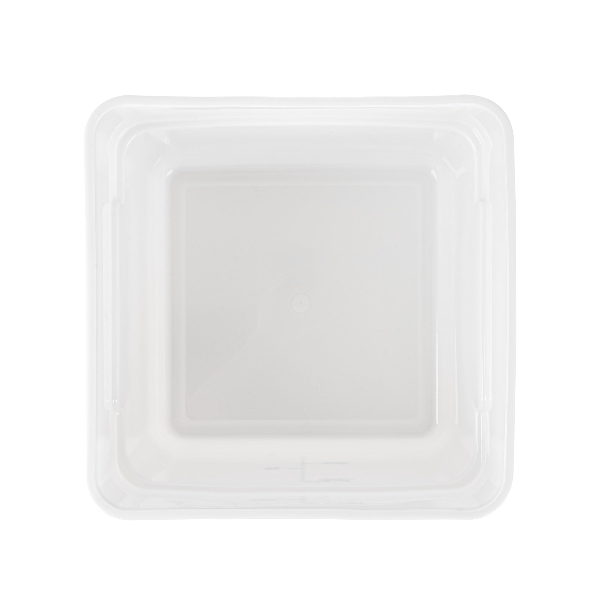 Met Lux 12 qt Square White Plastic Food Storage Container - with Blue Volume Markers - 11" x 11" x 8" - 1 count box