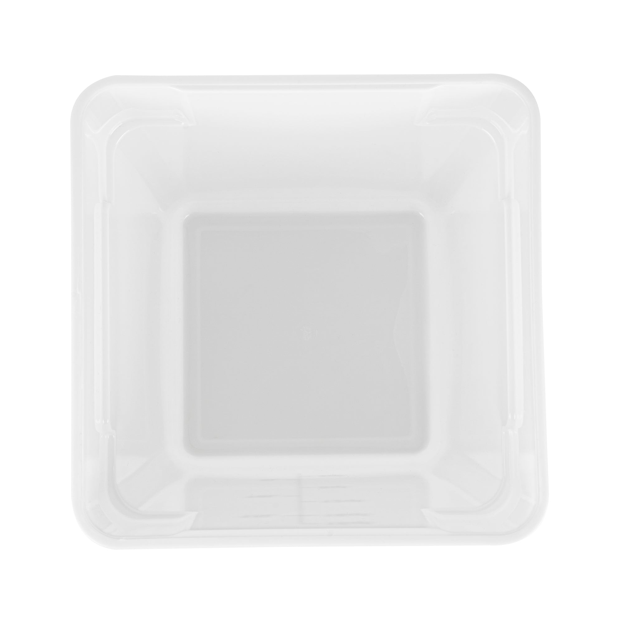 Met Lux 18 qt Square White Plastic Food Storage Container - with Blue Volume Markers - 11" x 11" x 12 1/2" - 1 count box