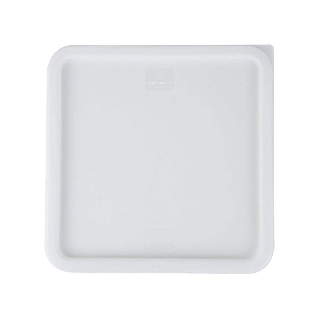 Met Lux Square White Plastic Food Storage Container Lid - Fits 12, 18 and 22 qt - 1 count box