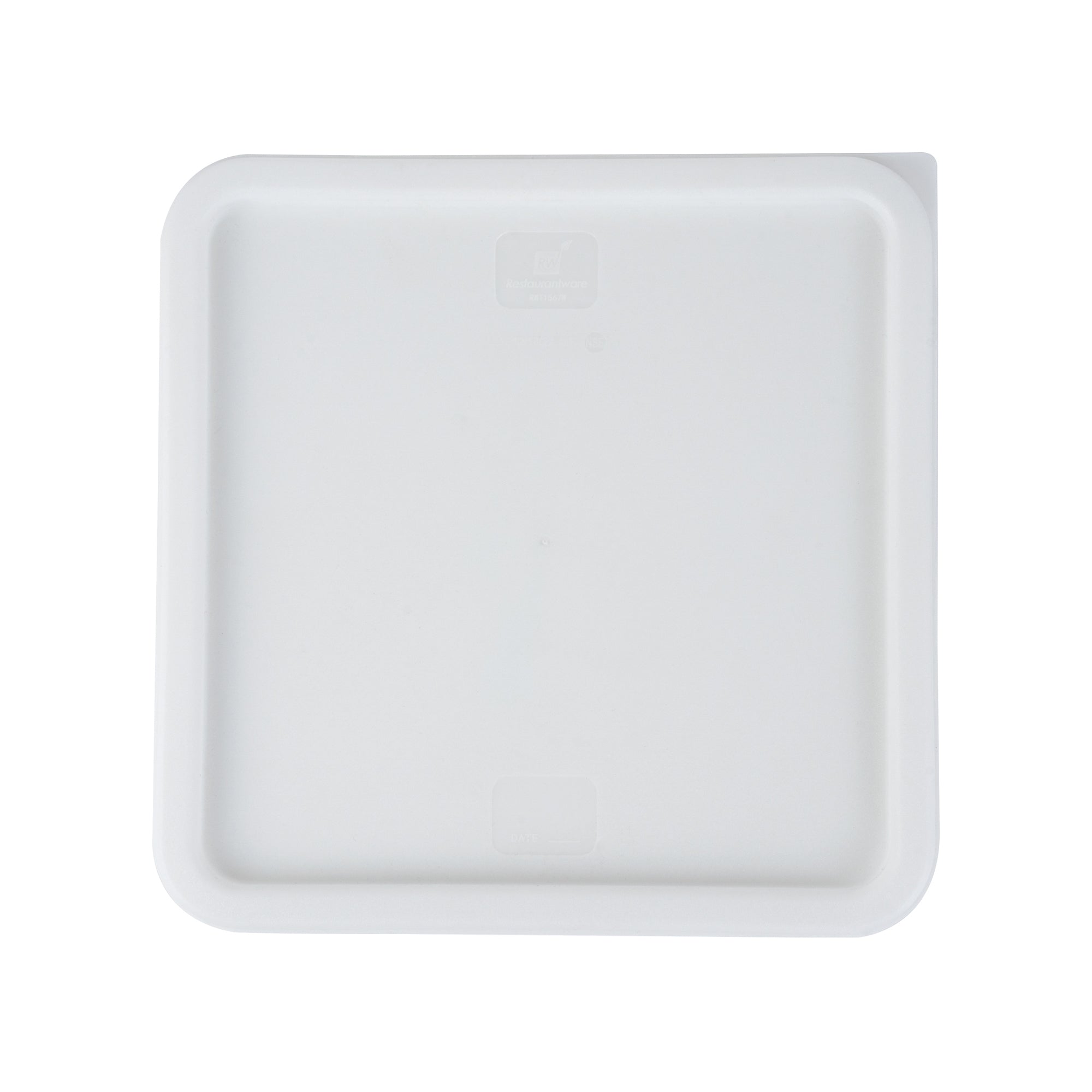 Met Lux Square White Plastic Food Storage Container Lid - Fits 12, 18 and 22 qt - 1 count box