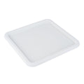 Met Lux Square White Plastic Food Storage Container Lid - Fits 12, 18 and 22 qt - 10 count box