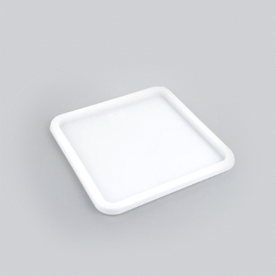 Met Lux Square White Plastic Food Storage Container Lid - Fits 12, 18 and 22 qt - 10 count box