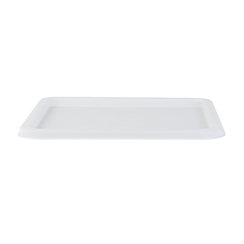 Met Lux Square White Plastic Food Storage Container Lid - Fits 12, 18 and 22 qt - 10 count box
