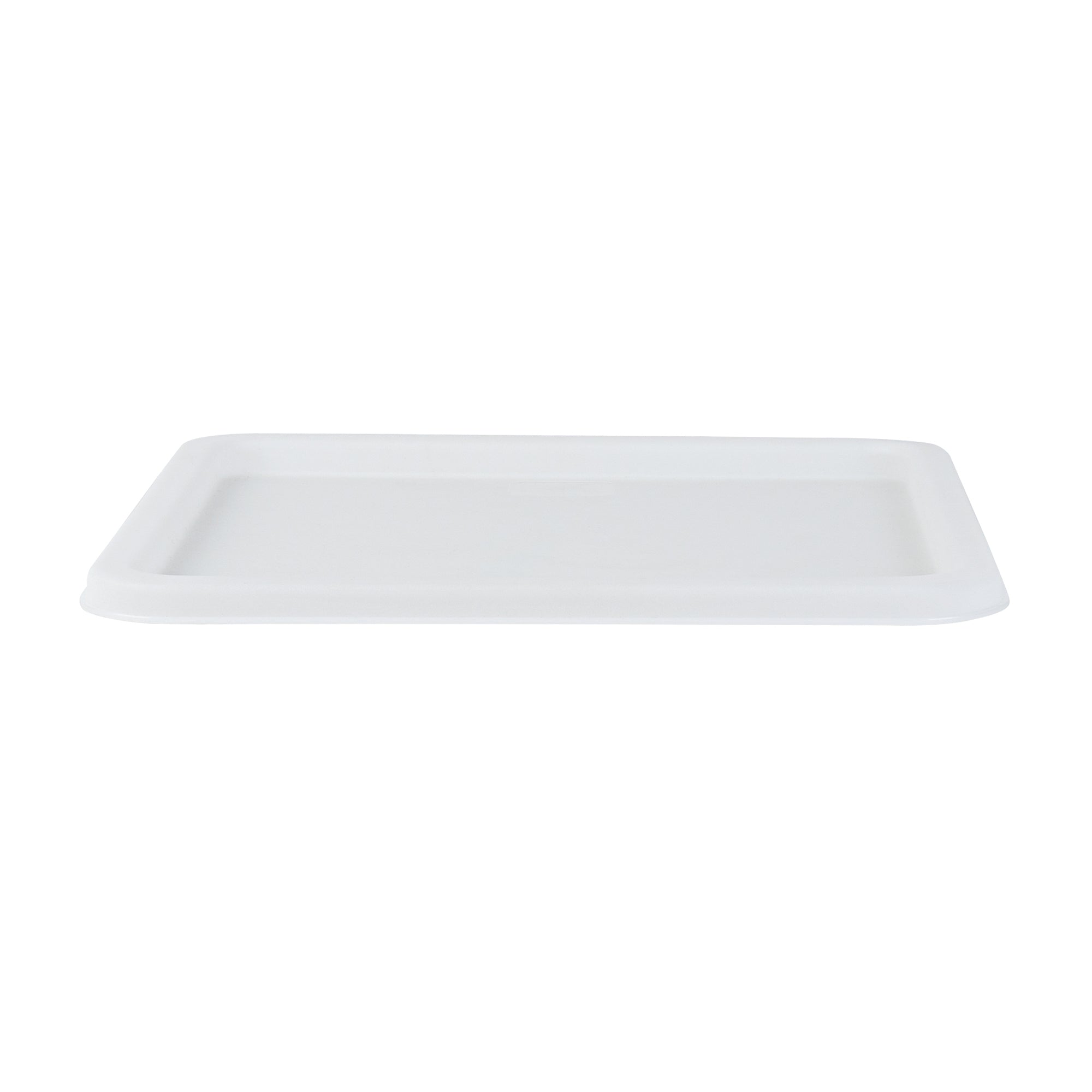 Met Lux Square White Plastic Food Storage Container Lid - Fits 12, 18 and 22 qt - 10 count box