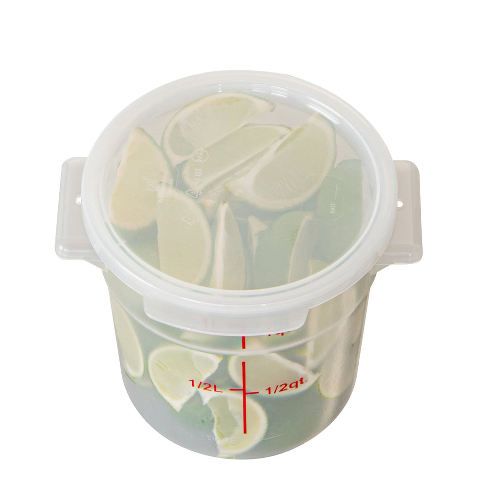 Met Lux Round Translucent Plastic Food Storage Container Lid - Fits 1 qt - 1 count box