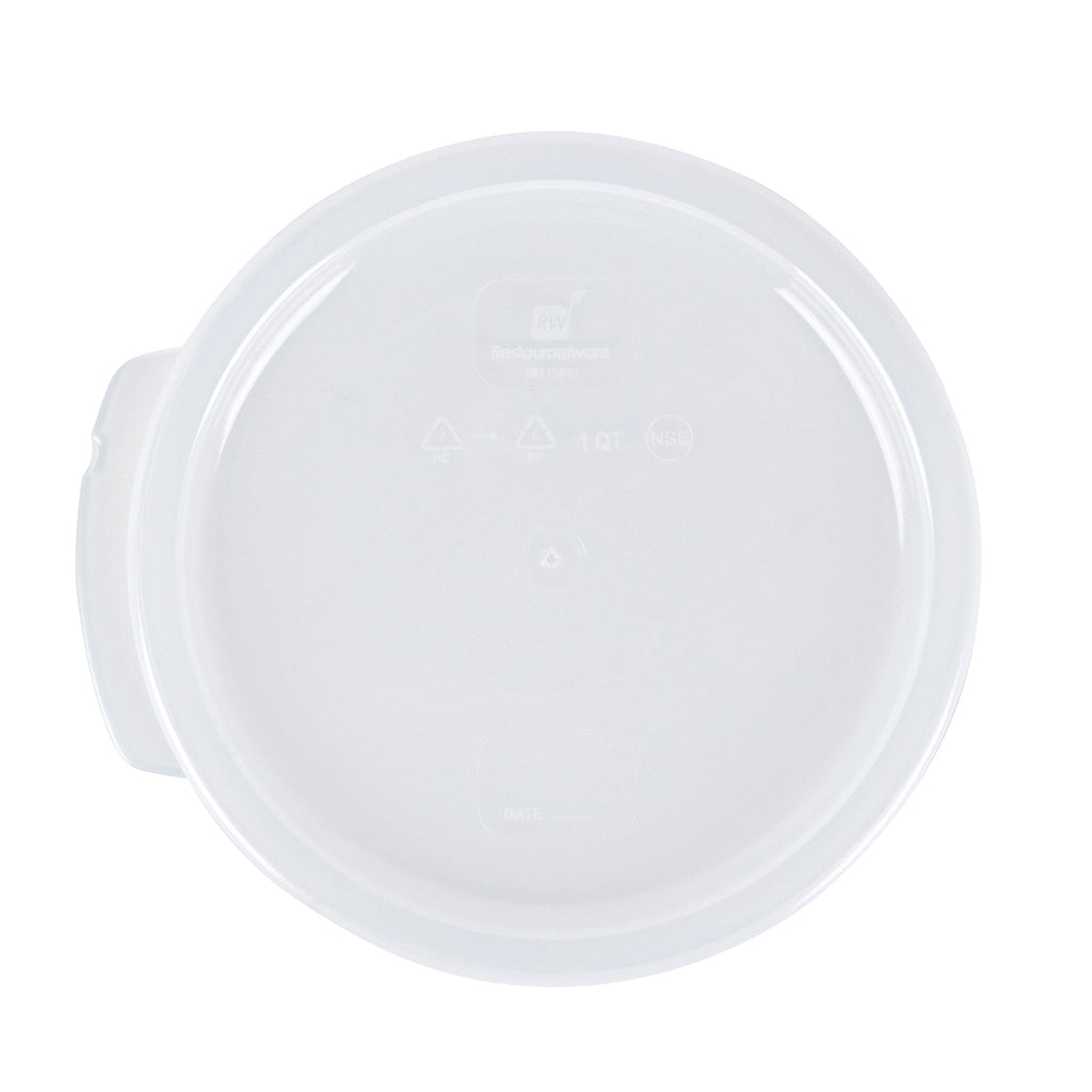 Met Lux Round Translucent Plastic Food Storage Container Lid - Fits 1 qt - 1 count box