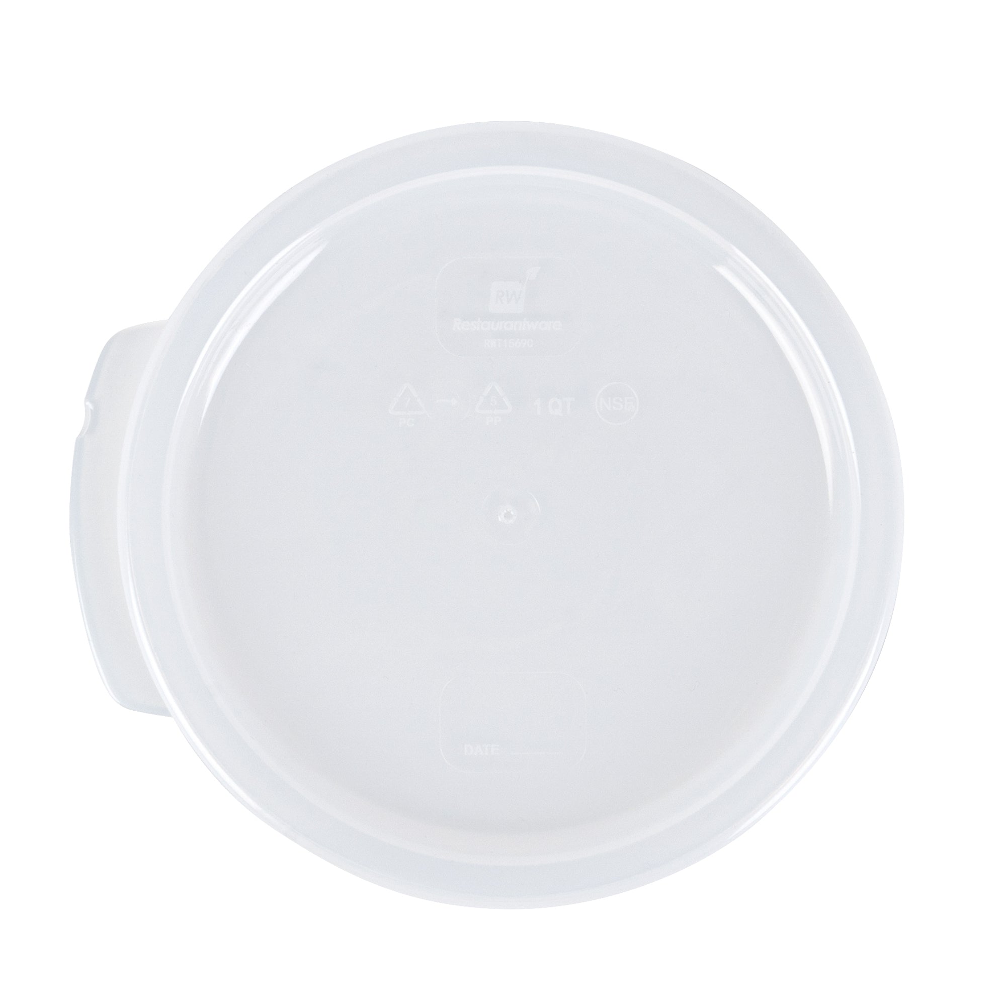 Met Lux Round Translucent Plastic Food Storage Container Lid - Fits 1 qt - 1 count box