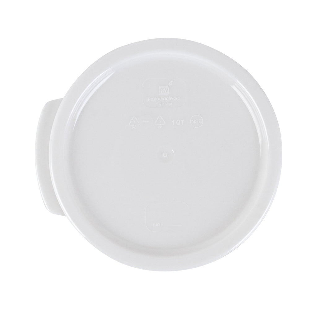 Met Lux Round White Plastic Food Storage Container Lid - Fits 1 qt - 1 count box