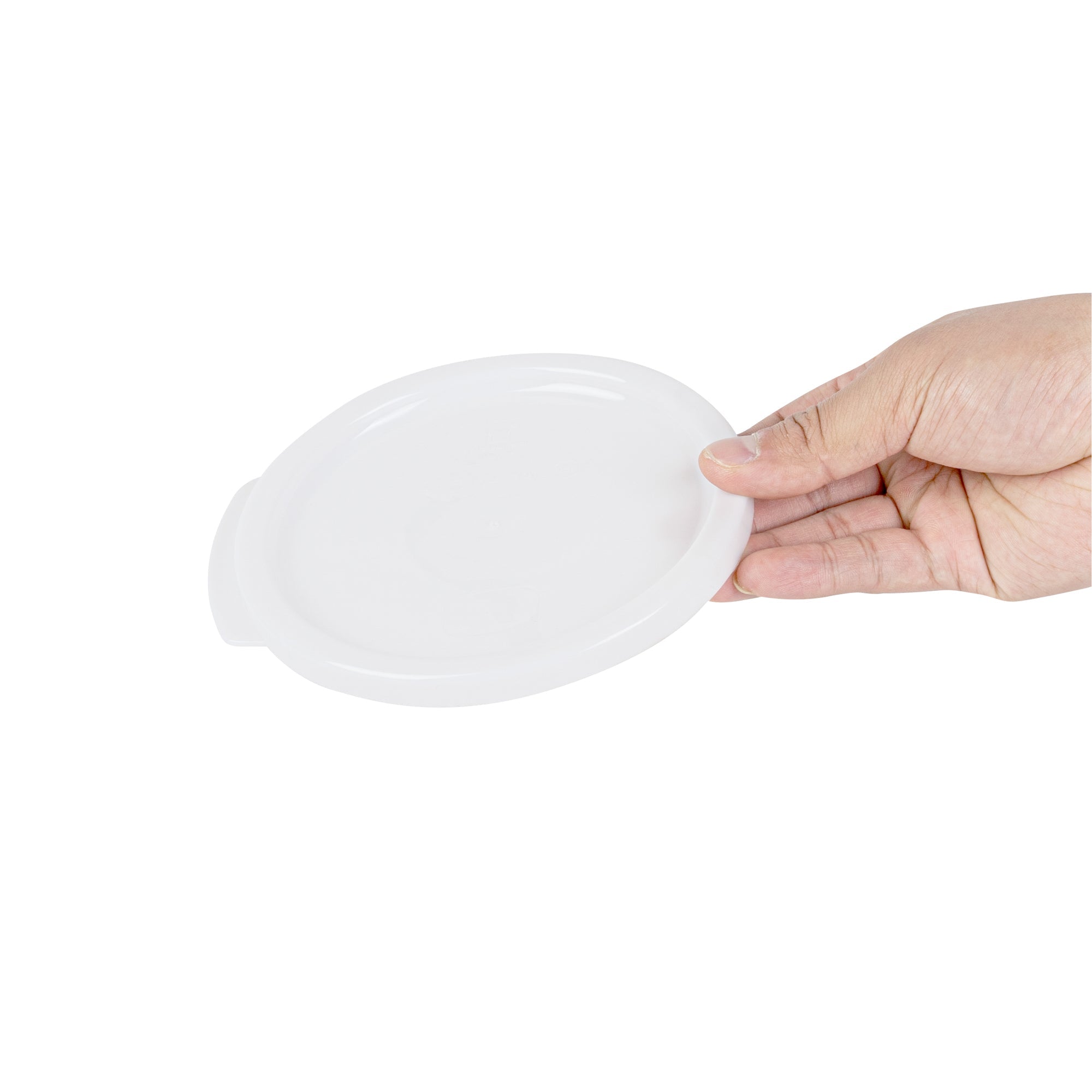 Met Lux Round White Plastic Food Storage Container Lid - Fits 1 qt - 10 count box