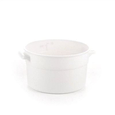 Met Lux 2 qt Round White Plastic Food Storage Container - with Red Volume Markers - 7 1/4" x 7 1/4" x 4 1/4" - 10 count box
