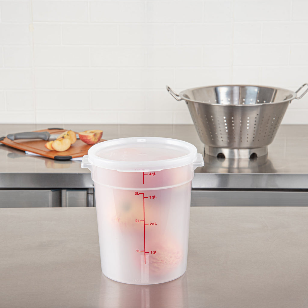 Met Lux Round Translucent Plastic Food Storage Container Lid - Fits 2 and 4 qt - 1 count box